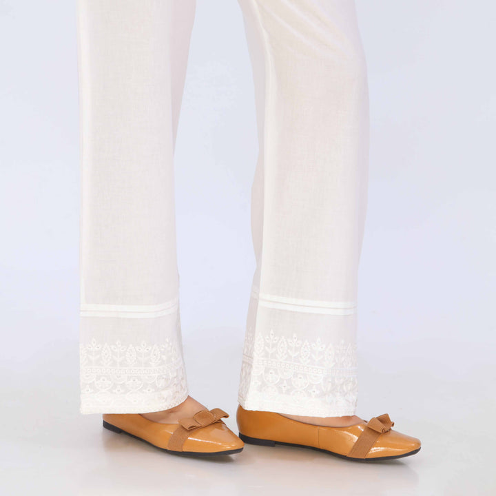 White Cotton Cambric Trouser PL5067