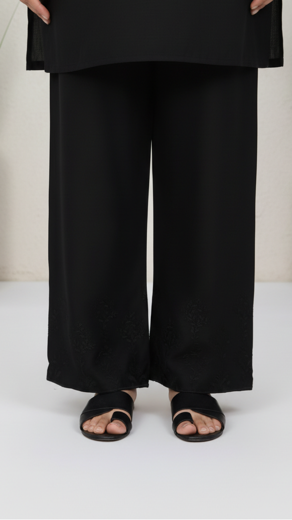 Black Cotton Cambric Trouser PL5072