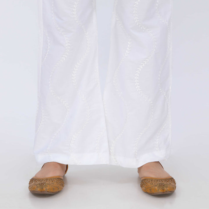 White Cotton Cambric Trouser PL5075