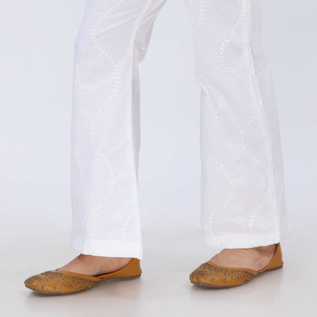 White Cotton Cambric Trouser PL5075