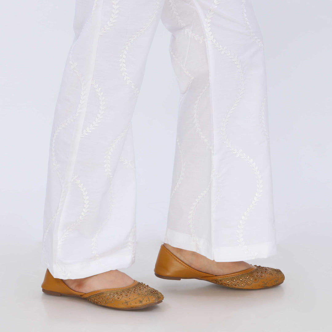 White Cotton Cambric Trouser PL5075