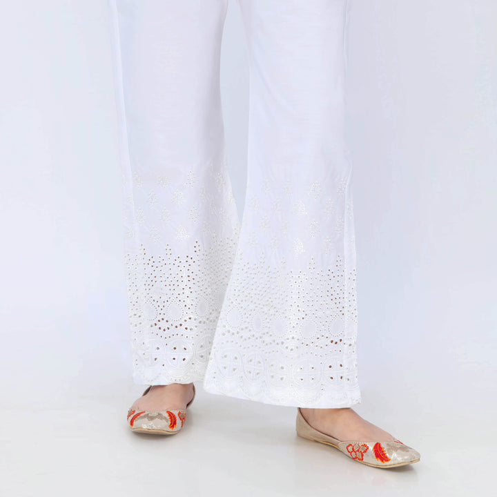 White Cotton Cambric Trouser PL5078