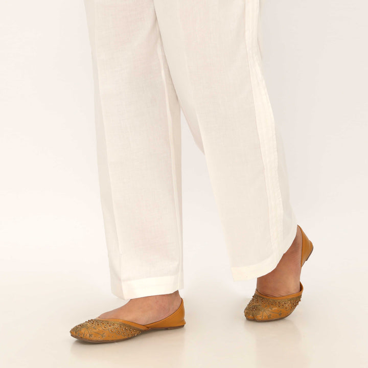 White Cotton Cambric Trouser PL5103