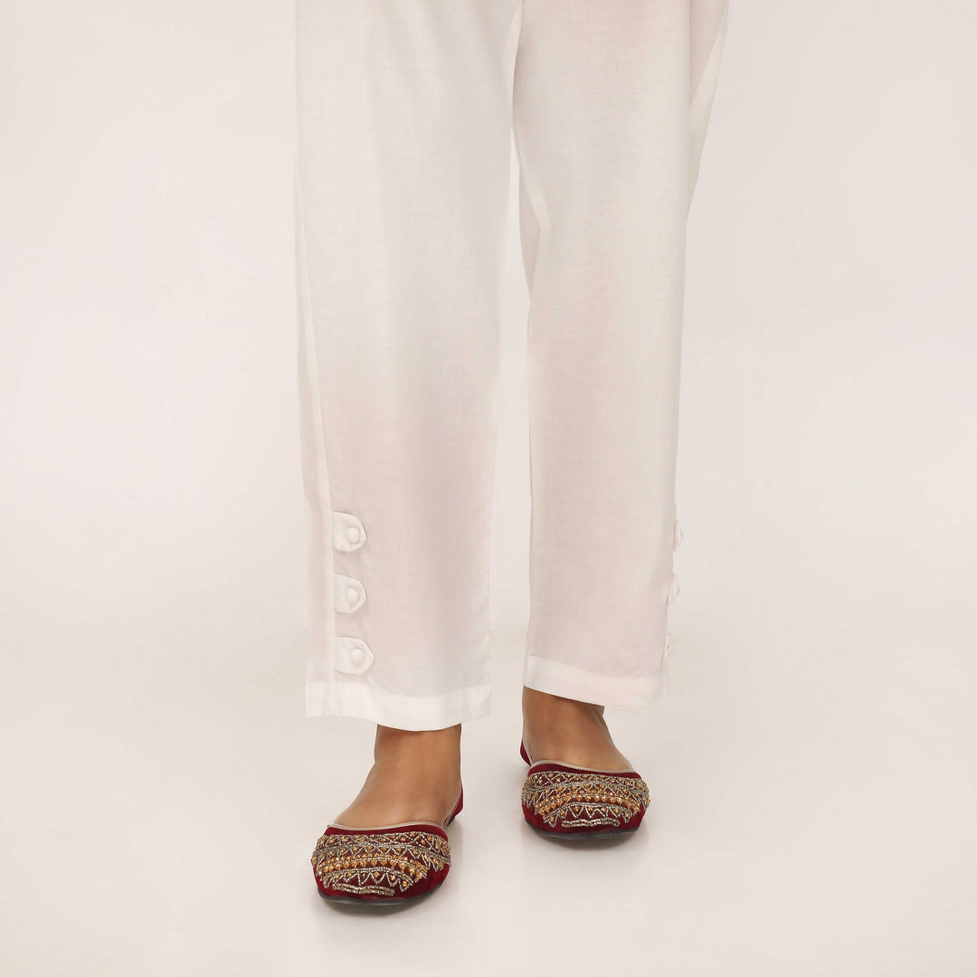 White Cotton Cambric Trouser PL5109