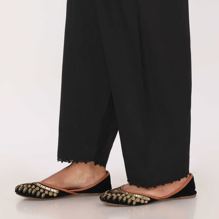 Black Cotton Cambric Shalwar PL5135