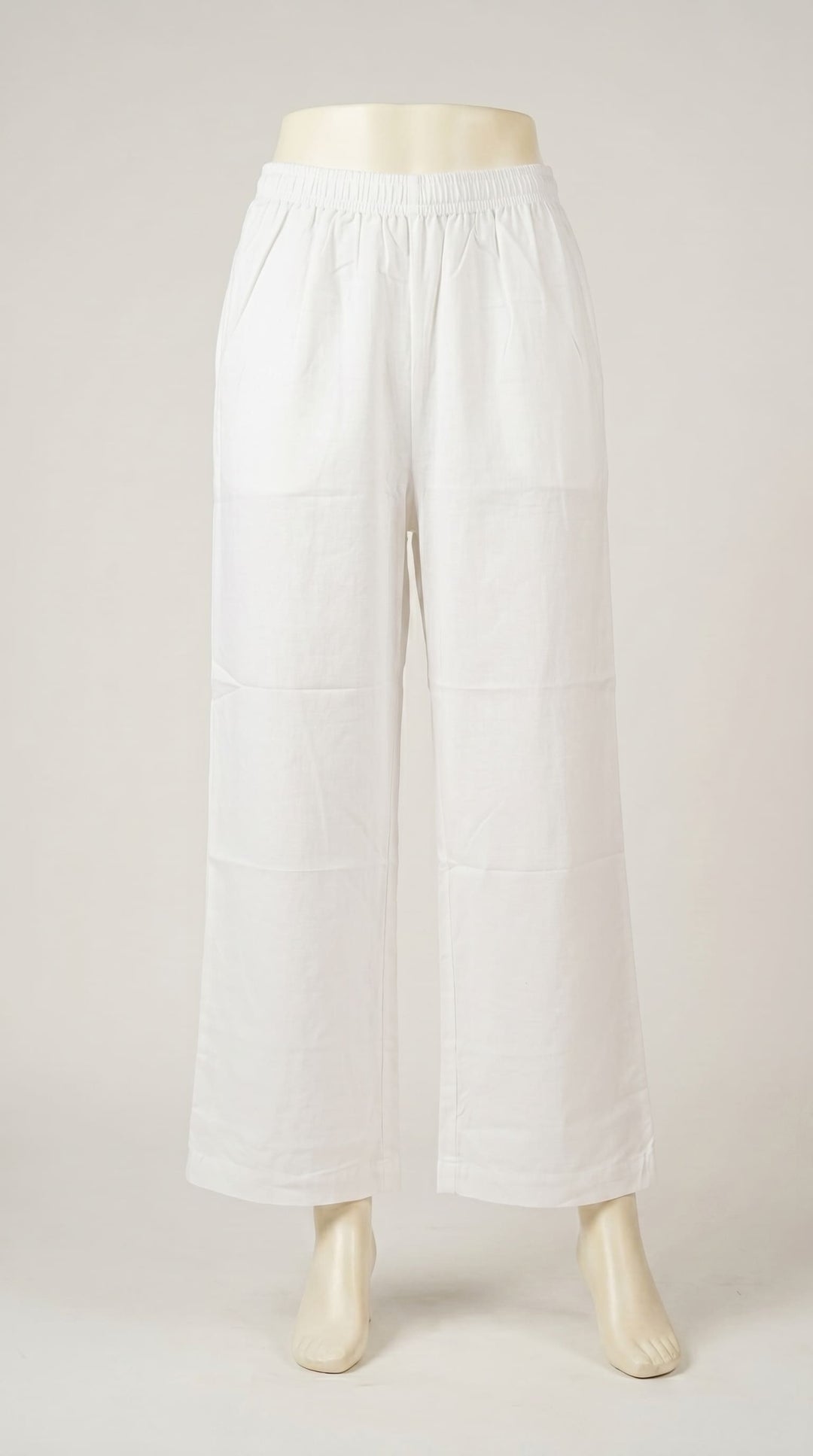 Off/White Plain Cambric Trouser Pl604093