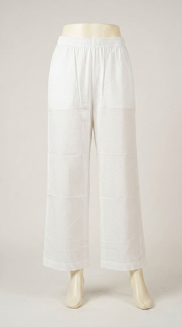 Off/White Plain Cambric Trouser Pl604293
