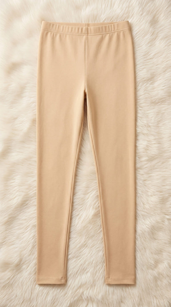 Beige Plain Tights PN2060