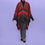 Red Winter Cape Shawl PN4705