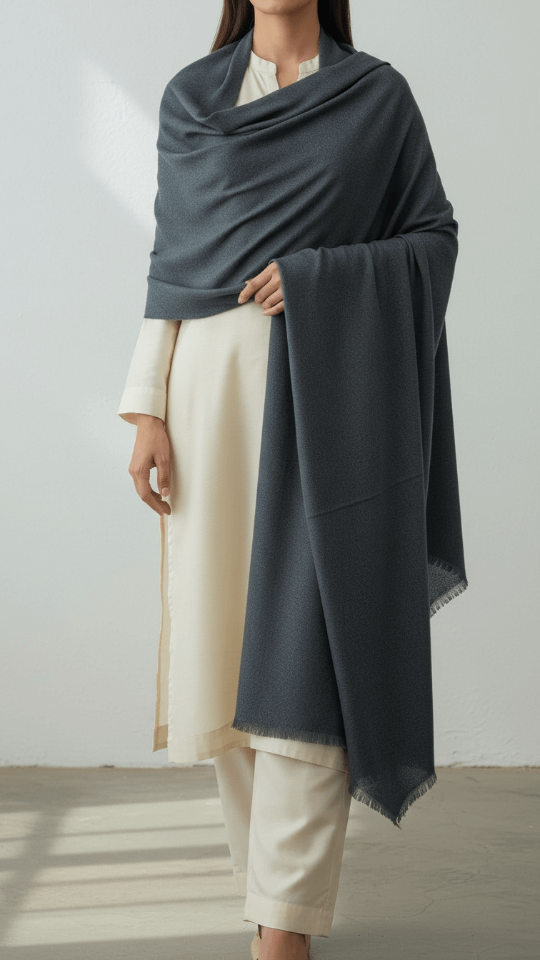 شال رمادي شتوي PN5023