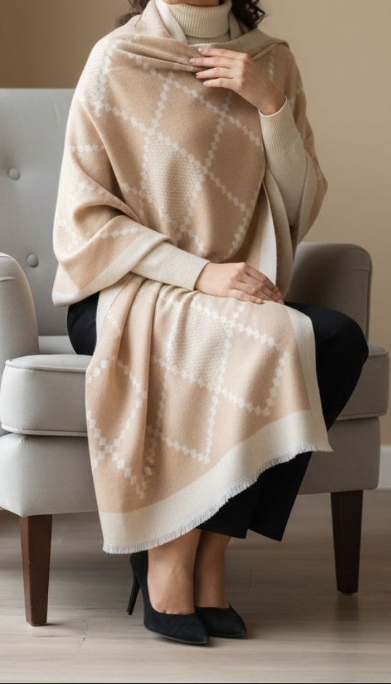 Cream Winter Stole PN5037