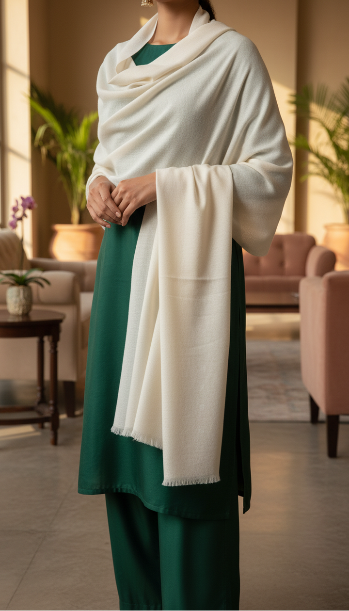 Cream Winter Stole PN5091