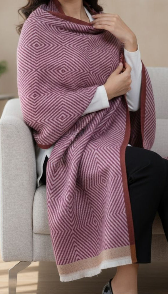 وشاح الشتاء العنابي PN5107