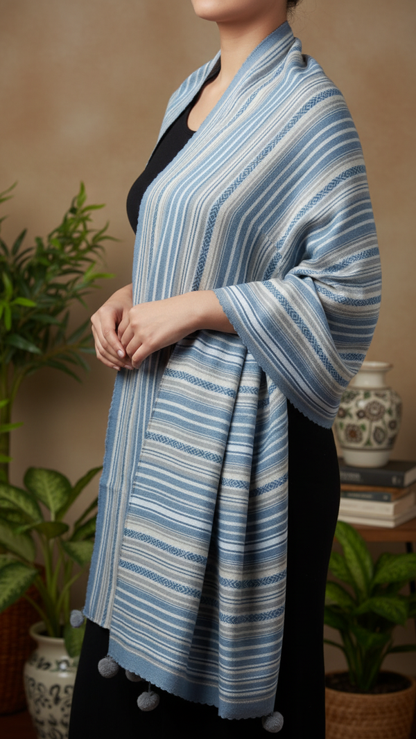 وشاح شتوي أزرق سماوي PN5114