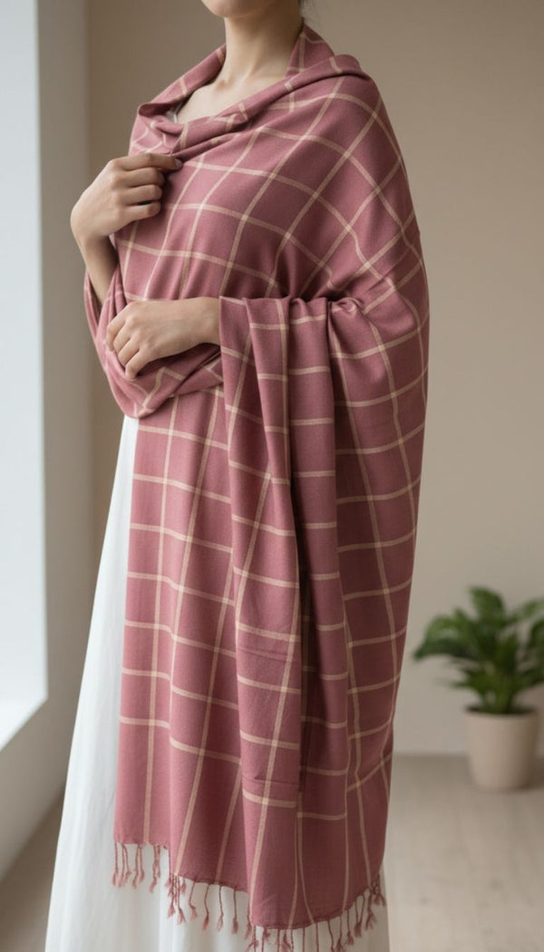 شال أحمر شتوي PN5130