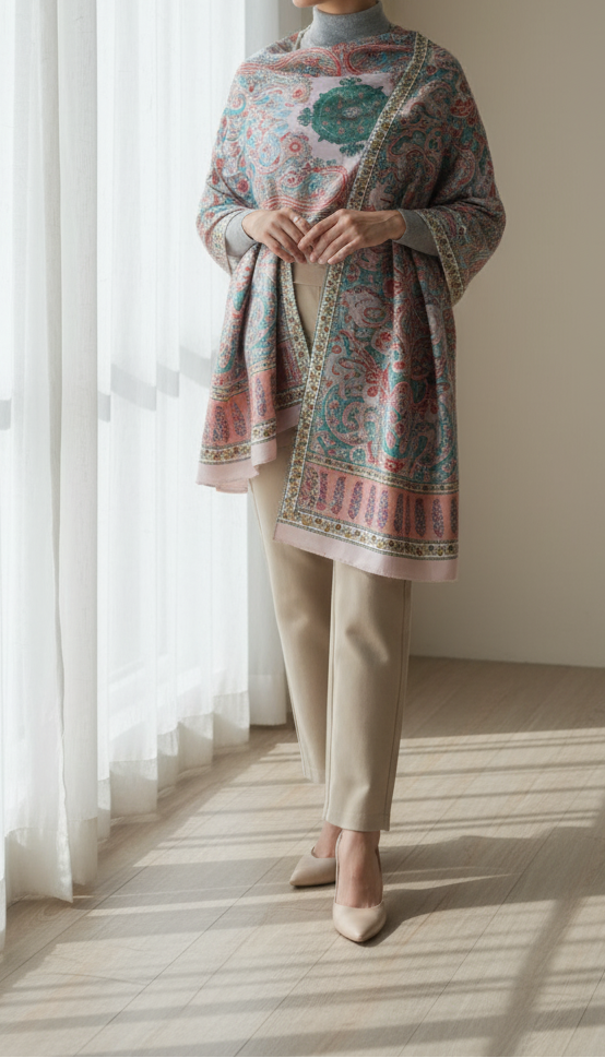 Beige Winter Stole PN5152