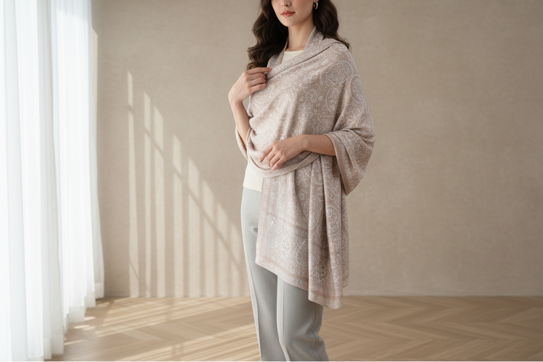 Beige Winter Stole PN5189
