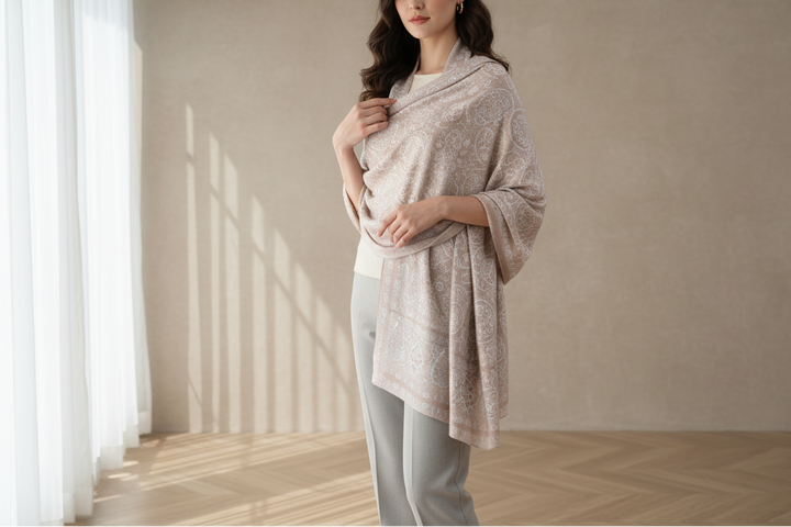 Beige Winter Stole PN5189
