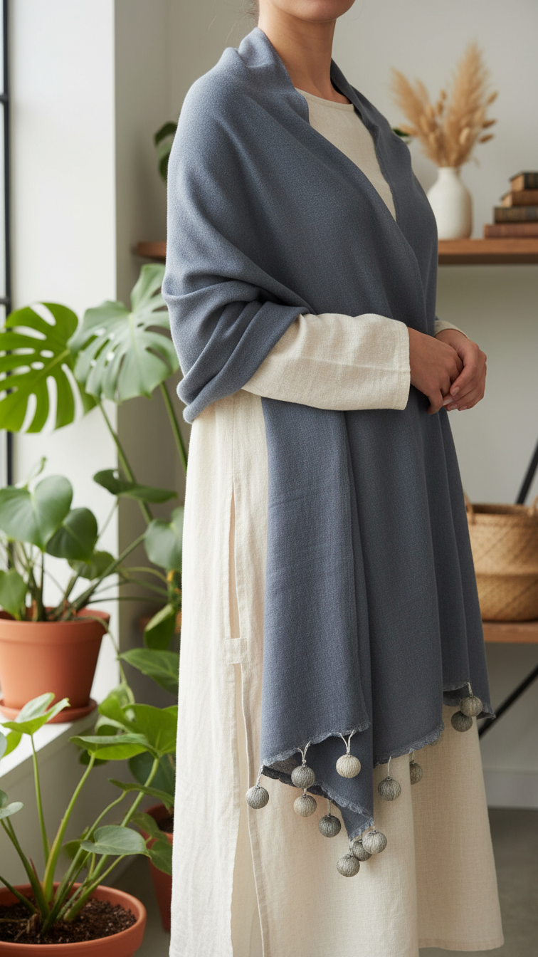 Grey Winter Stole PN5197