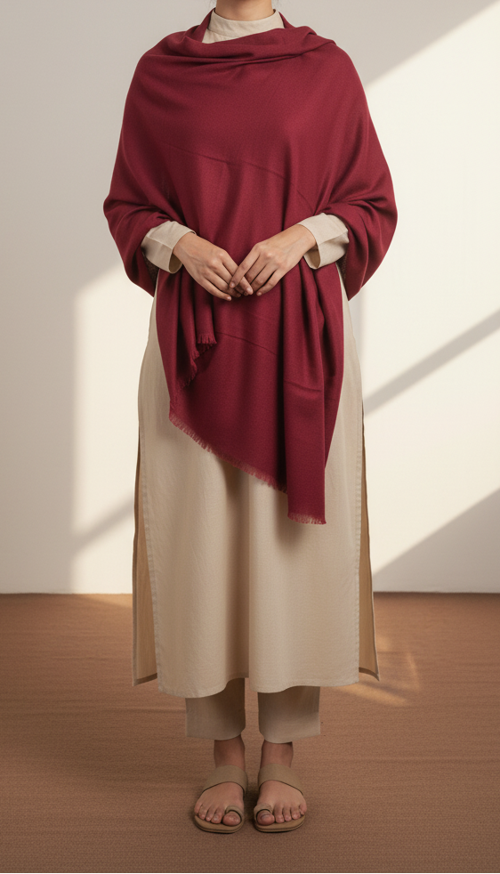 Maroon Winter Stole PN5207