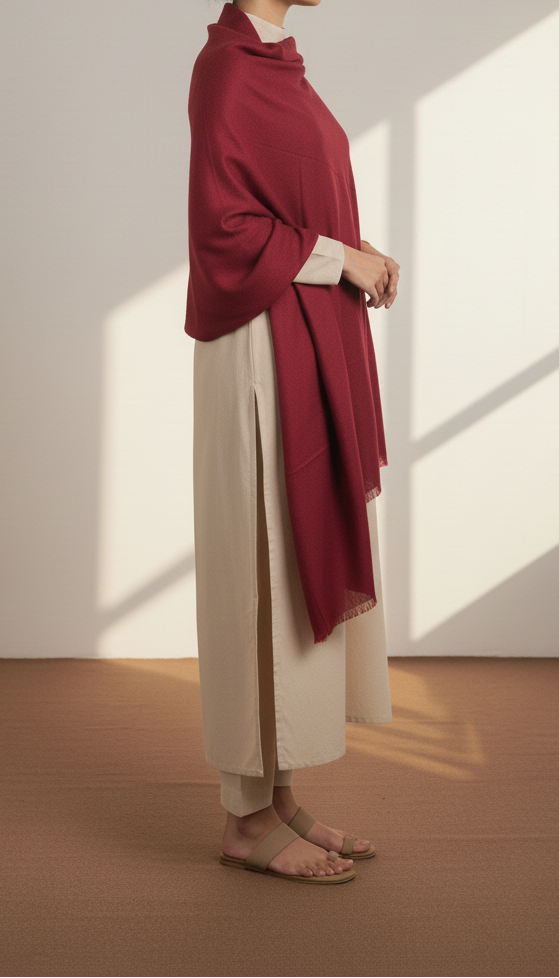 Maroon Winter Stole PN5207
