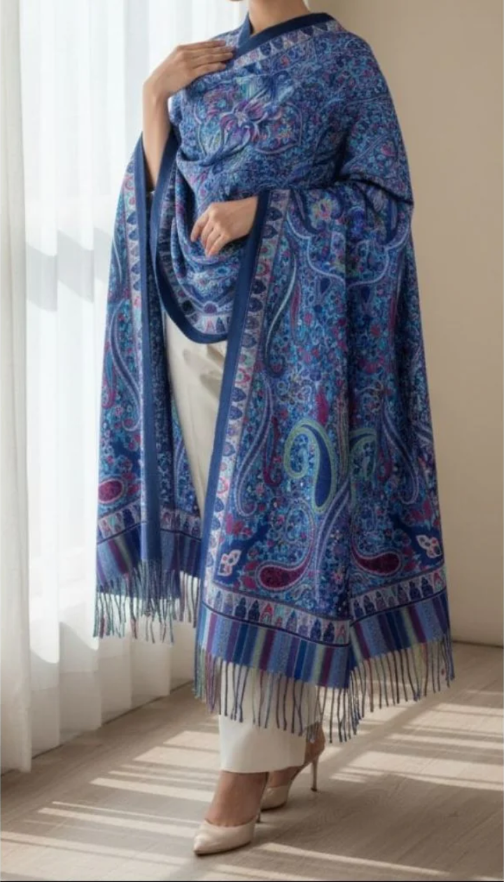 شال كحلي شتوي PN5229