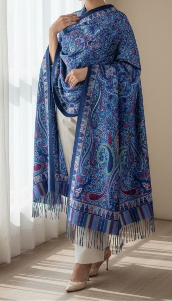 شال كحلي شتوي PN5229