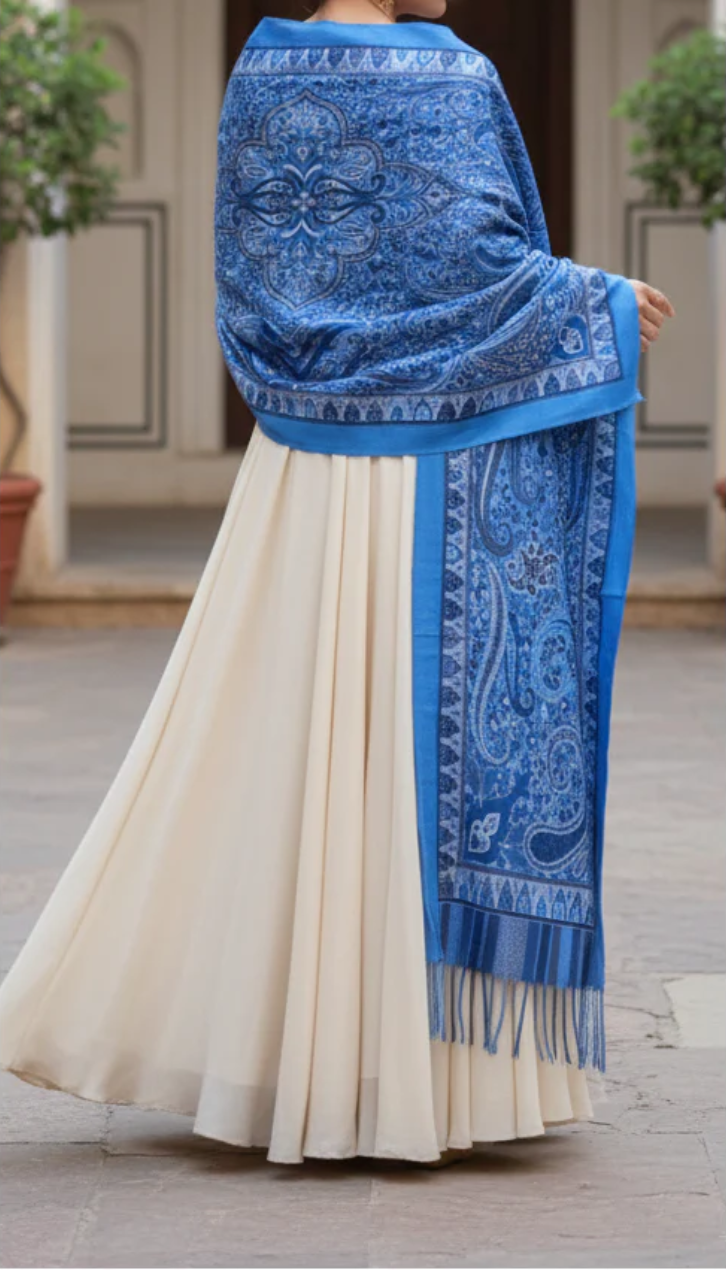 Blue Winter Stole PN5230