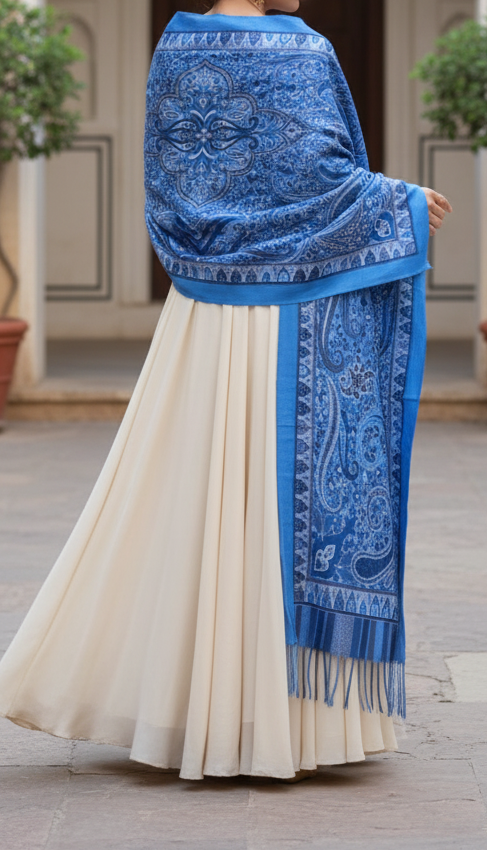 Blue Winter Stole PN5230