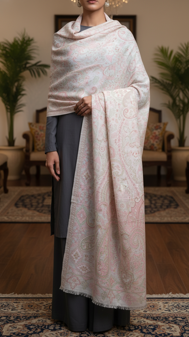 Cream Winter Stole PN5306