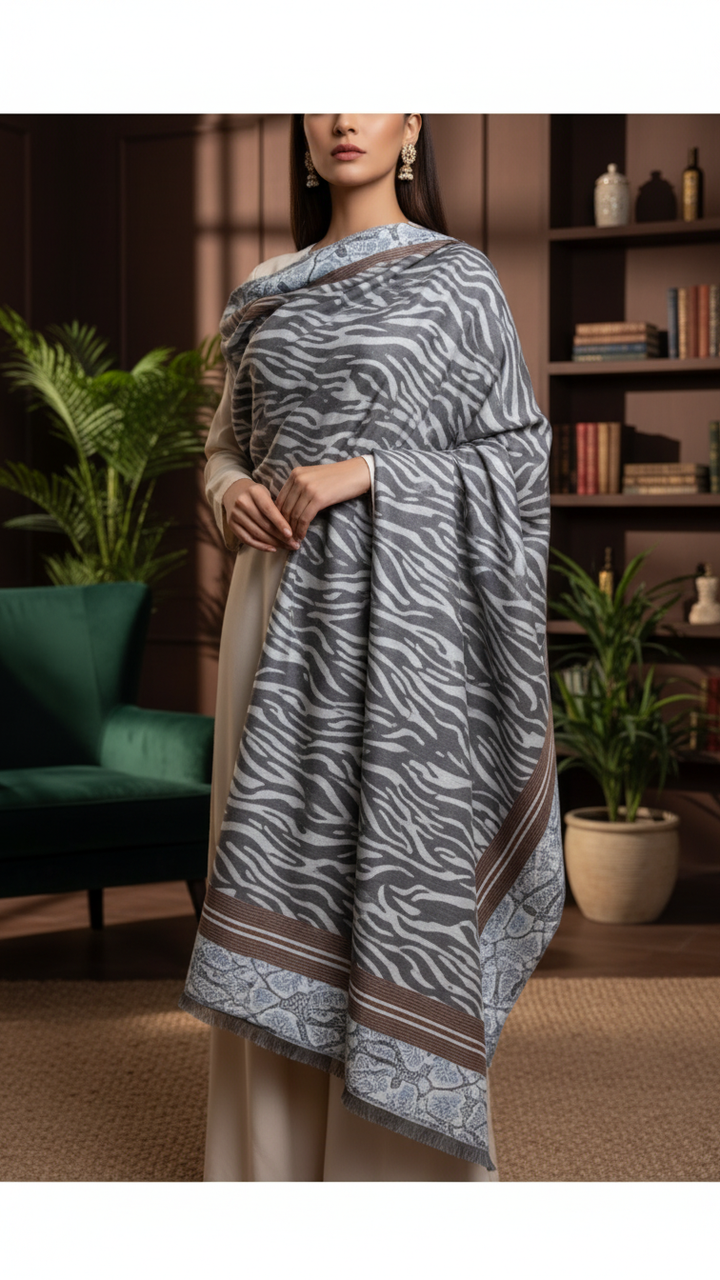 Grey Winter Stole PN5358