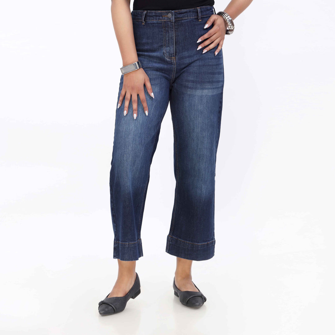 Blue Wide Leg Denim Pant PP5055