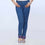 Blue Embroidered Denim Pant PS1543