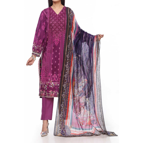 3PC- Digital Printed Lawn Embroidered Suit PS2353