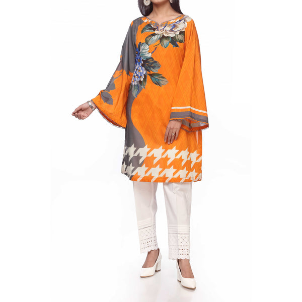 Yellow Digital Printed Lawn Shirt PS2376