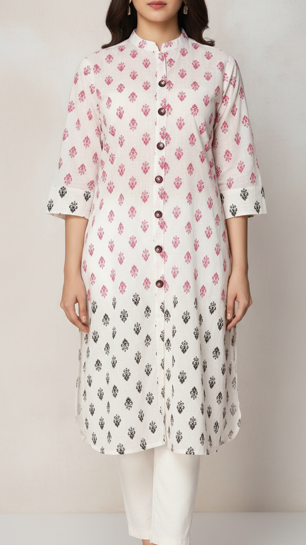 1PC- Cambric Printed  Shirt PS3311