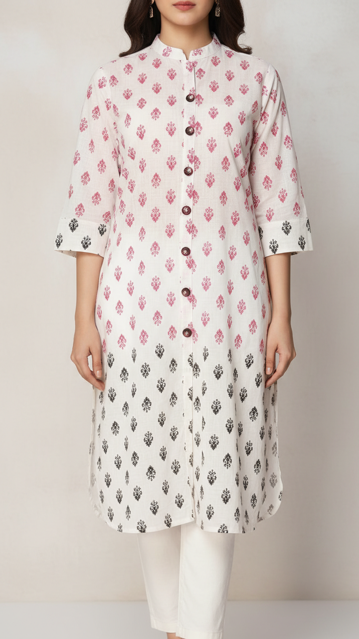1PC- Cambric Printed  Shirt PS3311