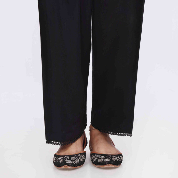 Black Cambric Straight Fit Trouser PS3571