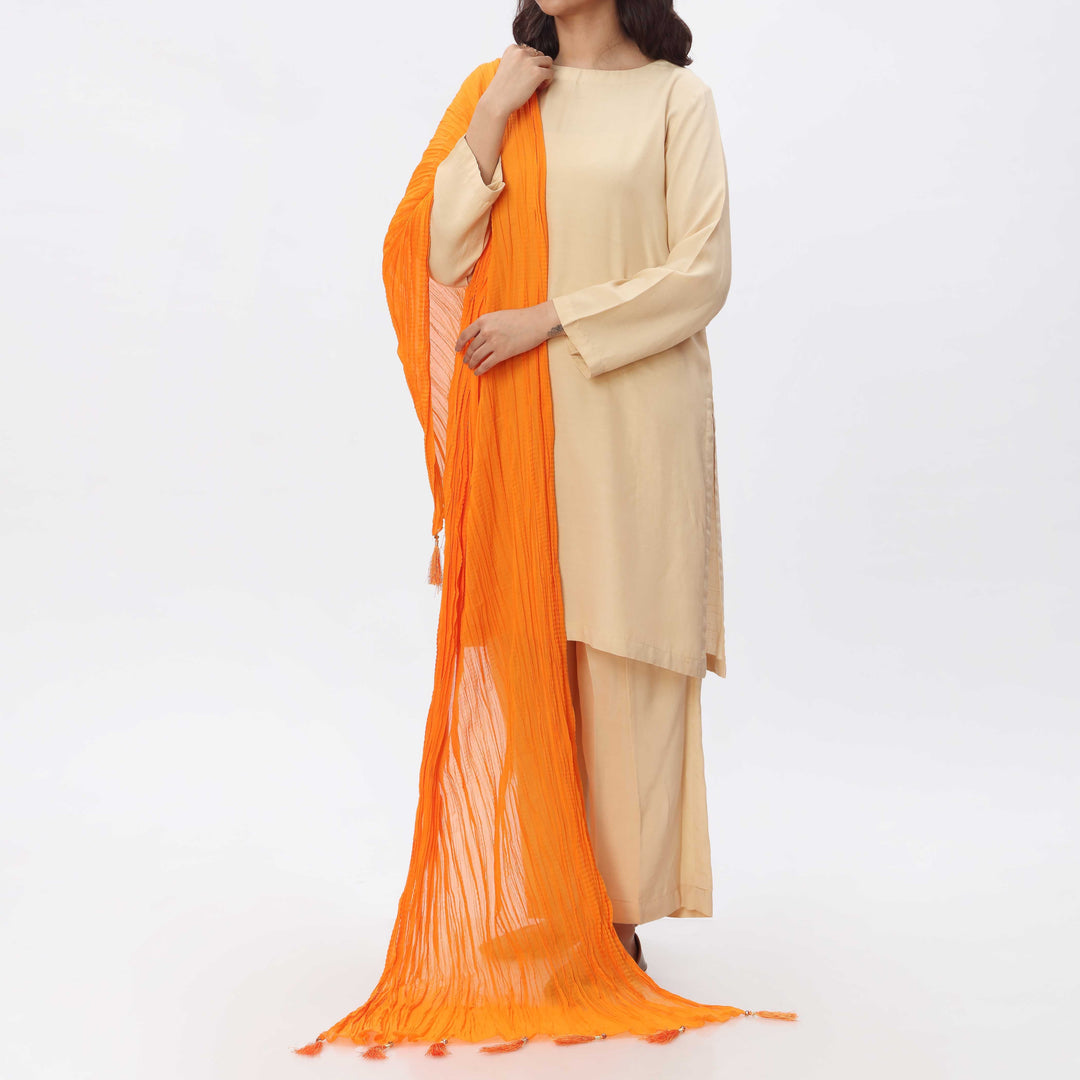 Orange Crush Chiffon stole  PS3756