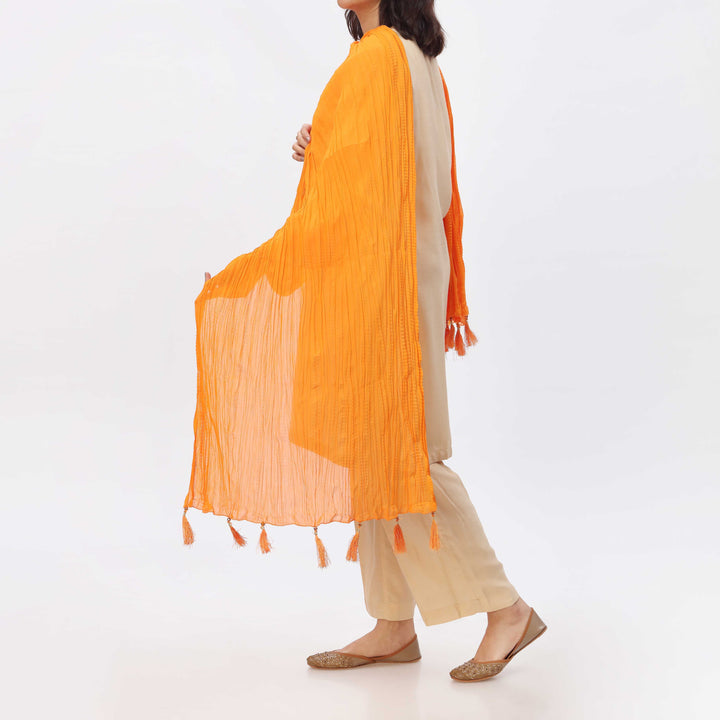 Orange Crush Chiffon stole  PS3756