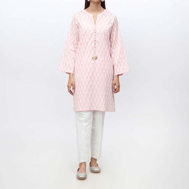 1PC- Puff Printed Cambric Shirt PS4000