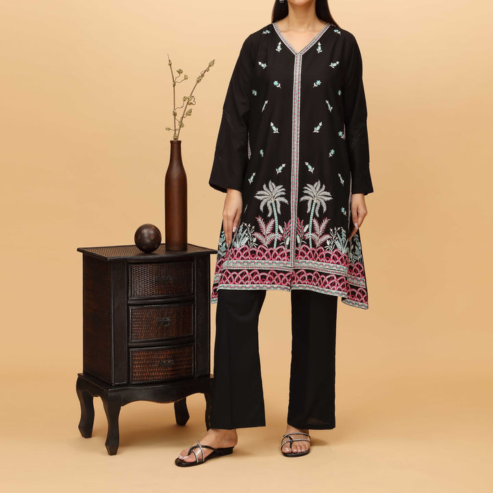 1PC- Embroidered Cambric Shirt PS4162