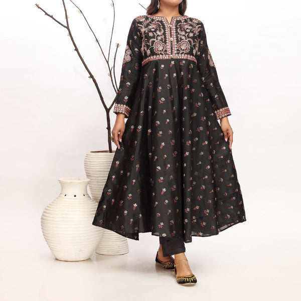 2PC- Embellished Jaquard Suit PS4383