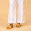 White Straight Fit Embellished Cambric Trouser PS4569