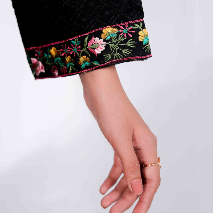 2PC- Embroidered Chikan Kari Suit PS4946