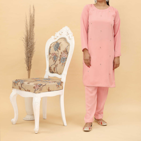 2PC- Embroidered Grip Silk Suit PS5009