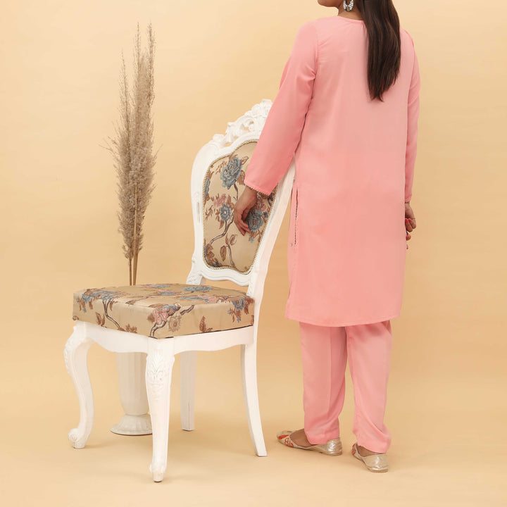 2PC- Embroidered Grip Silk Suit PS5009