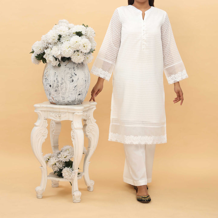 White Embellished Shirt PS5038