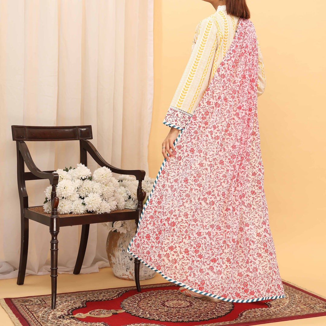 3PC- Screen Printed Cotton Cambric Suit PS5060