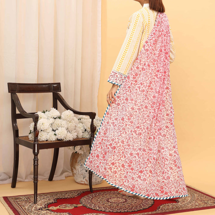 3PC- Screen Printed Cotton Cambric Suit PS5060